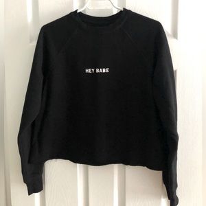 Brunette The Label Cropped Sweatshirt